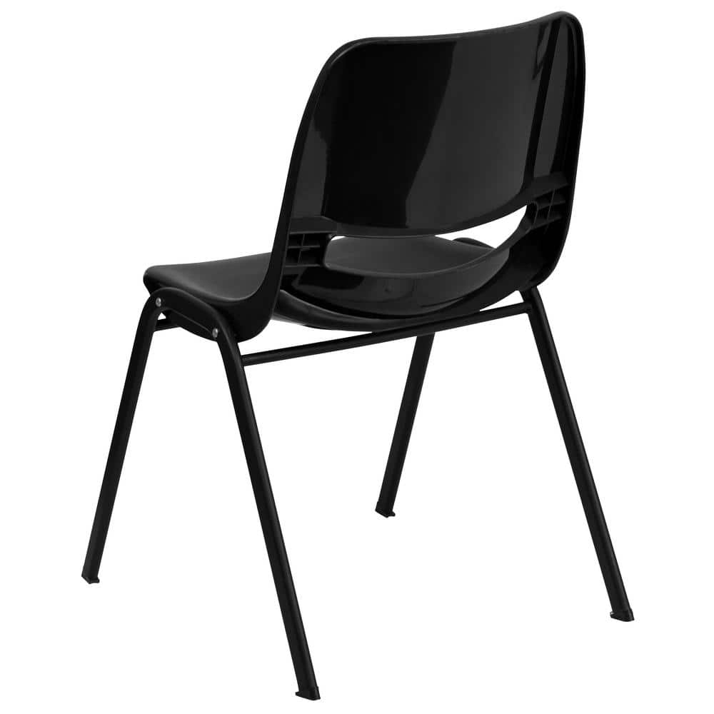 ErgoKids 440 lb Capacity Black Metal Stack Chair for Preschool