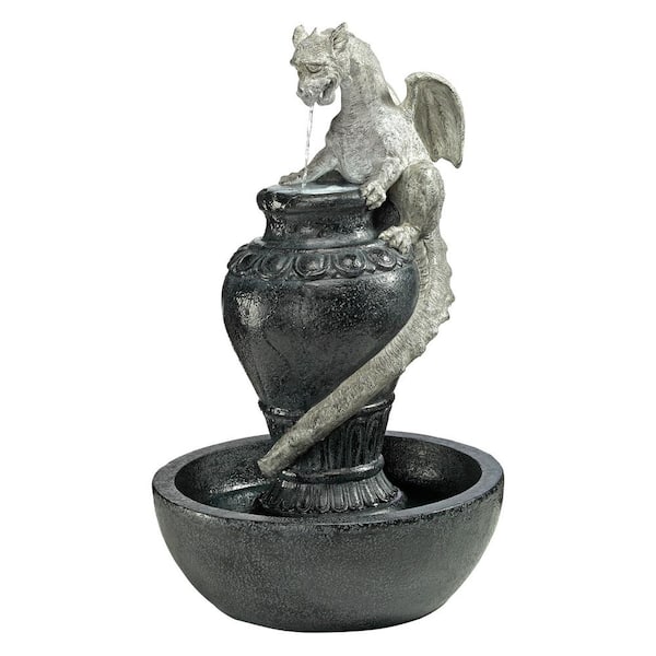 Design Toscano The Viper Dragon Stone Bonded Resin Sculptural Fountain
