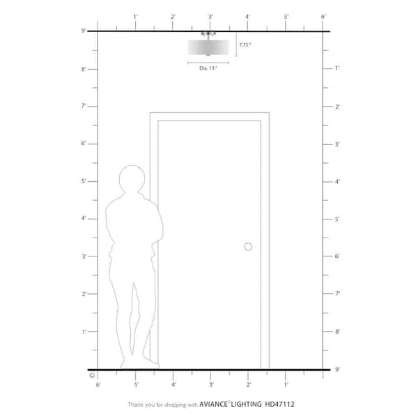 AVIANCE LIGHTING - Mercury 2 Light Brushed Nickel Flush Mount