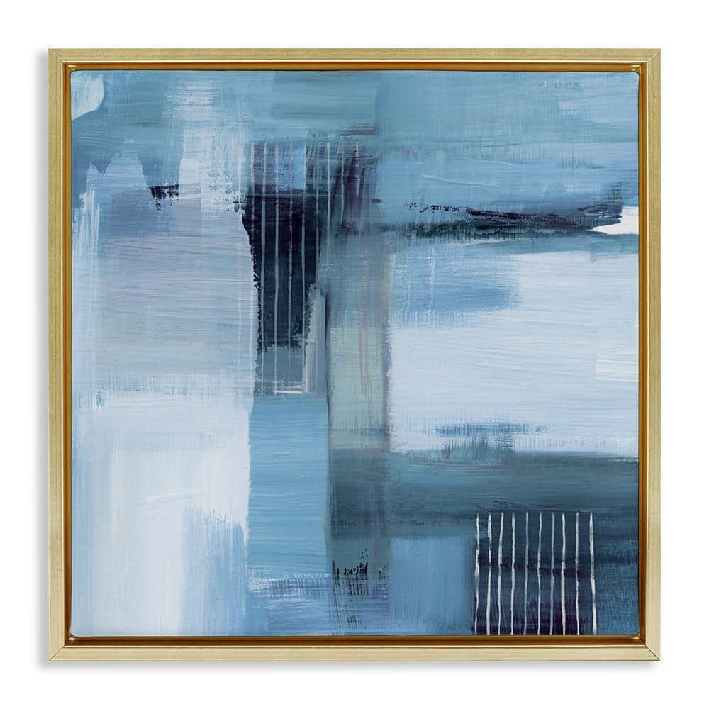 Woven Paint Streaks by Susan Jill Gold Floater Frame Abstract Graphic Art Print 25 in. x 25 in. price history on PriceWatchPro