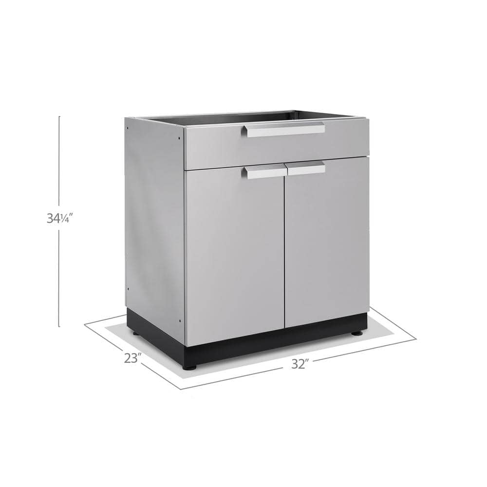 Stainless Steel 32-Inch Outdoor Bar Cabinet with Drawer
