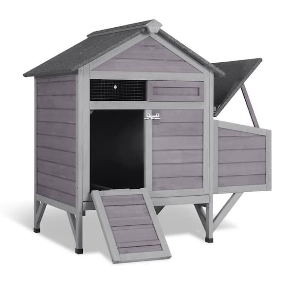 Raised Backyard Hen House, Small Chicken House for 1-2 Chickens