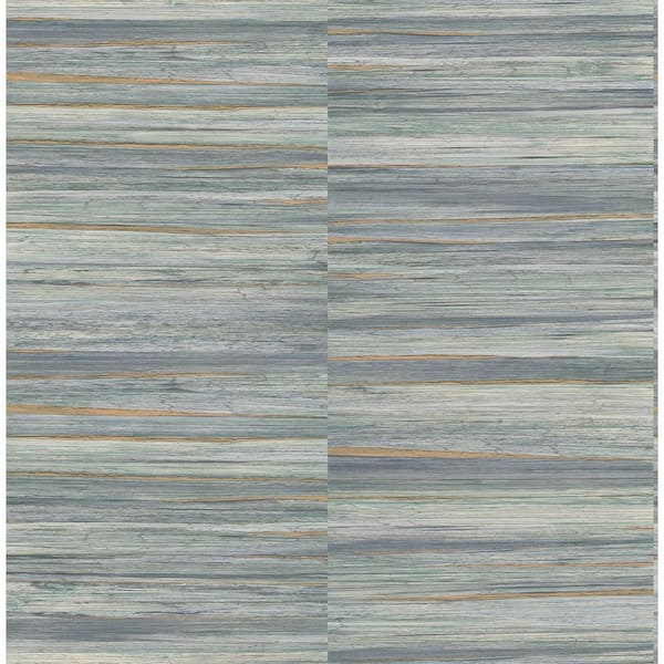 Advantage Rowan Blue Faux Grasscloth Textured Non-Pasted Non-Woven Wallpaper Sample