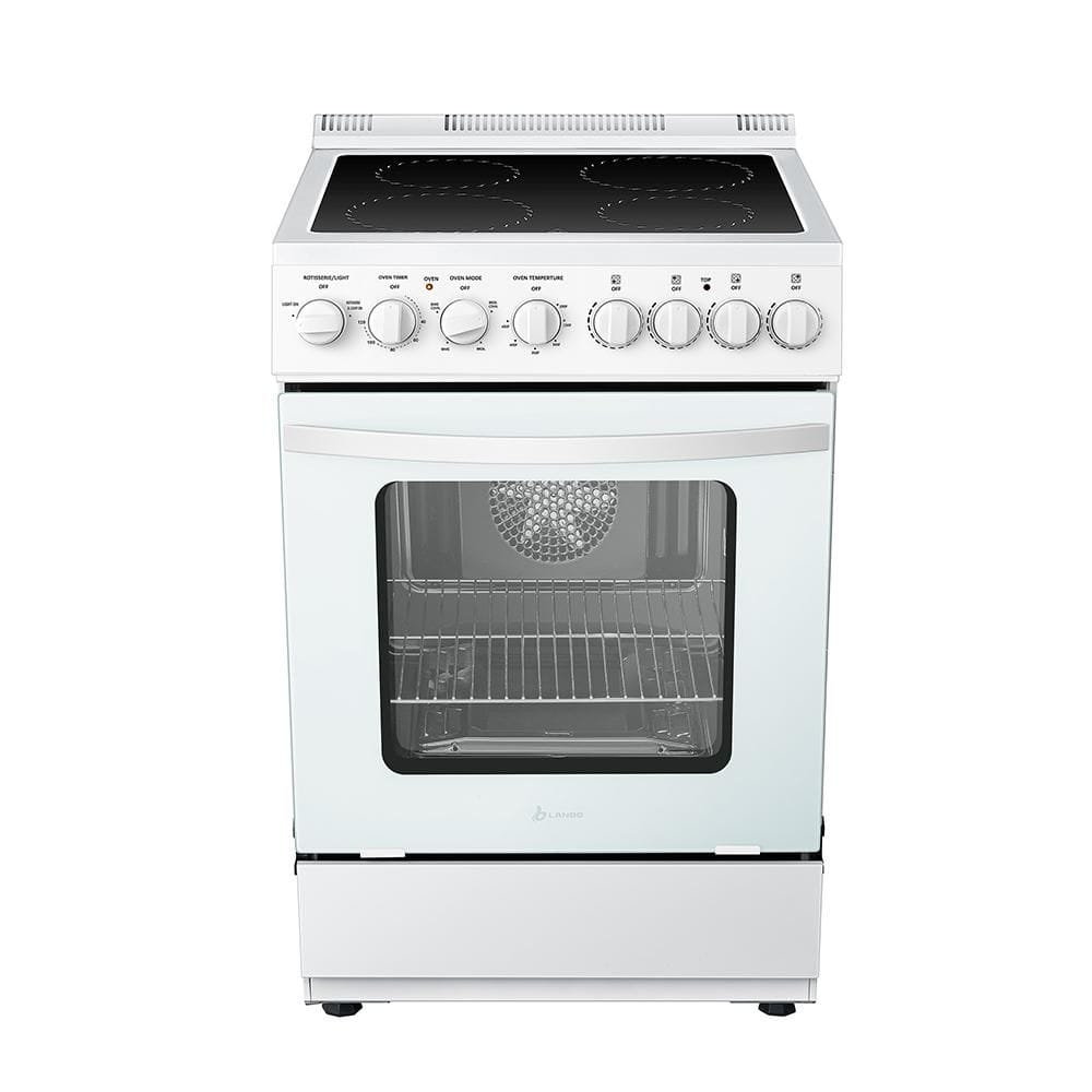 24 in. 4 Element Freestanding Single Oven Electric Range with True Convection, Timer and Rotisserie, White price history on PriceWatchPro