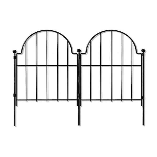 Arched 2 in. Rustproof Metal No Dig Garden Fence Animal Barrier Outdoor Decor for Yard and Patio 130in Length