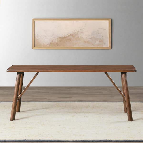 Ashcroft Furniture Co Muscat 43.3 in. Walnut Brown Solid Wood Dining Bench Without Back