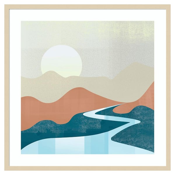 Amanti Art Peaceful Landscape I by Arctic Frame 1 Piece Framed Giclee Nature Art Print 33 in. x 33 in.