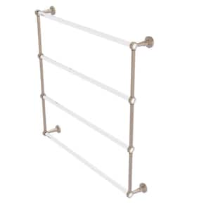 Pacific Beach 4-Tier 36 in. Ladder Towel Bar with Groovy Accents in Antique Pewter