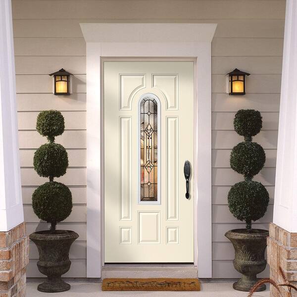 Masonite 36 in. x 80 in. Providence Center Arch Golden Haystack