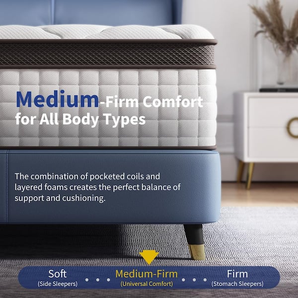 Queen Medium Firm Memory Foam 10 in. Bed-in-a-Box Mattress