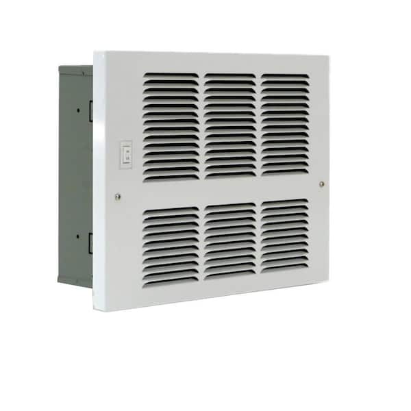 48-Watt 160 Degree Hydronic Electric Wall Heater with Aqua Stat and Fan Switch - White