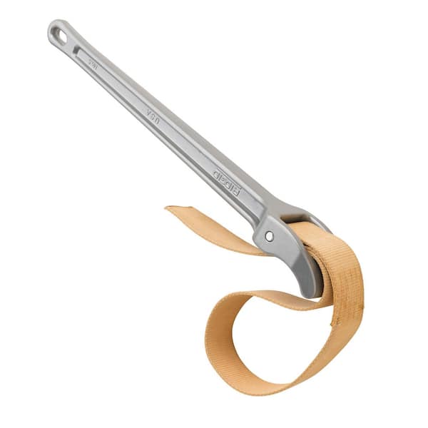 18 in. Adjustable Aluminum Nylon Strap Wrench, 7 in. Pipe Capacity