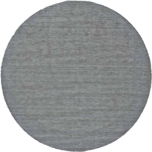 Weave & Wander Celano Smoke 8 ft. x 8 ft. Round Solid Area Rug