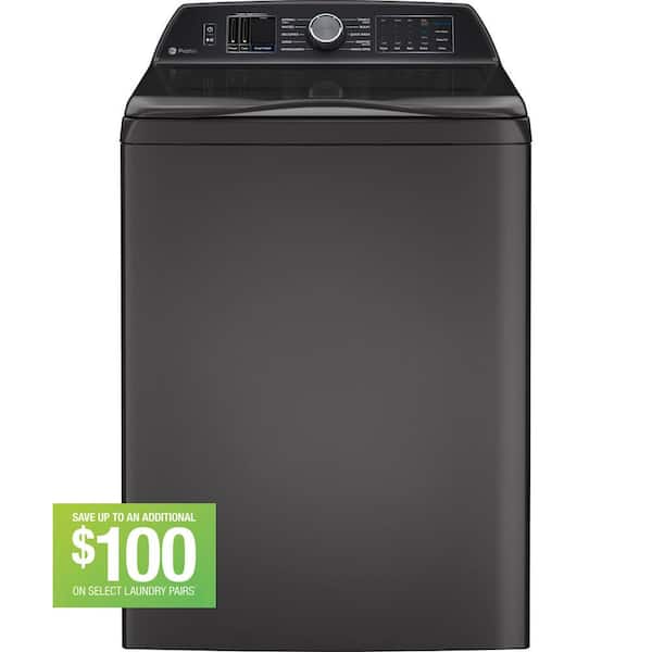 GE Profile 5.3 cu. ft. High-Efficiency Smart Top Load Washer in Diamond Gray with Quiet Wash Dynamic Balancing Technology