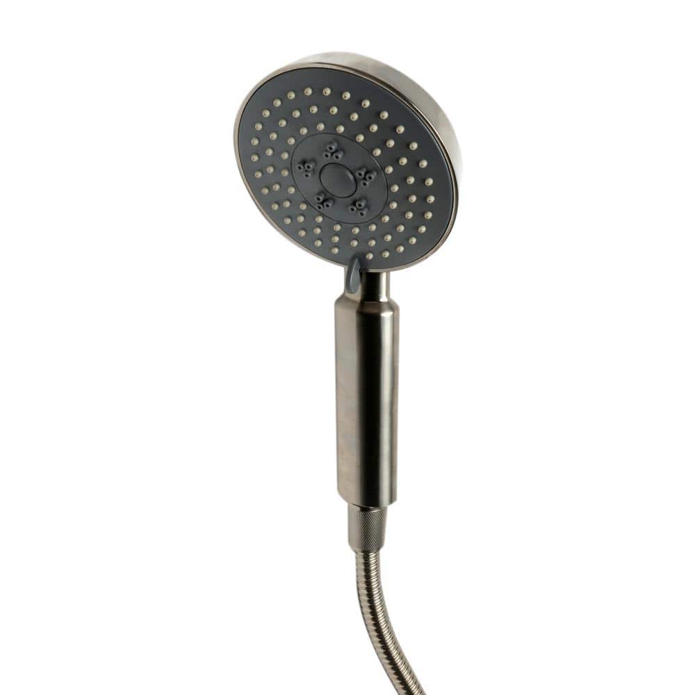 Brushed Nickel Adjustable Height Rain Shower System with Handheld