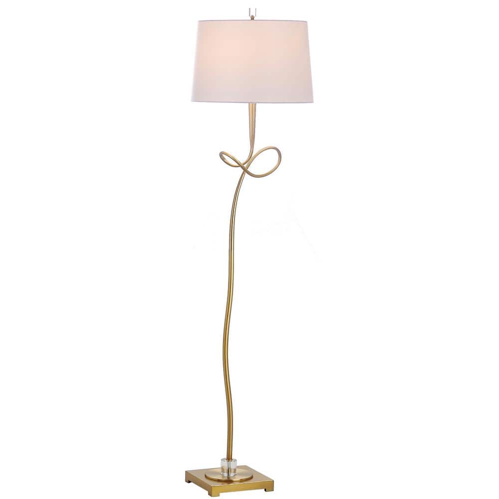 Elegant Gold and Off-White 66.5" Traditional Floor Lamp