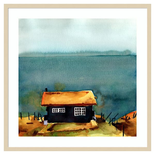 Amanti Art Rad Little Cabin II by Paul Mccreery 33 in. W x 33 in. H. Wood Framed Wall Art Print Framed in Brown