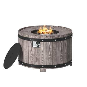 36 in. 50,000 BTU Propane Fire Pit Table Patio Gas Fire Pit with Lid and Lava Rock
