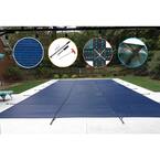 18 ft. x 40 ft. Rectangle Blue Mesh In-Ground Safety Pool Cover