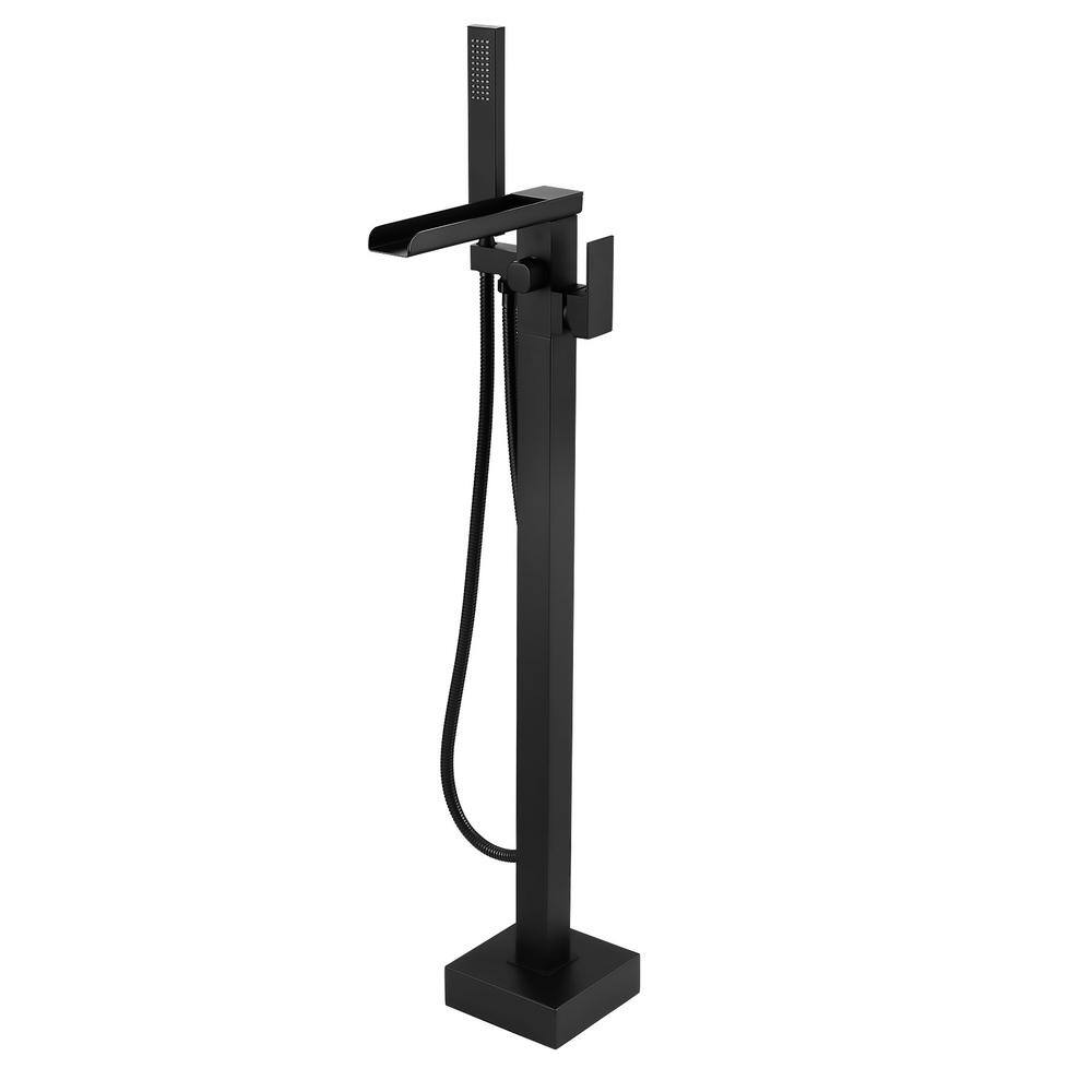 Single-Handle Freestanding Floor Mount Roman Tub Faucet Bathtub Filler with