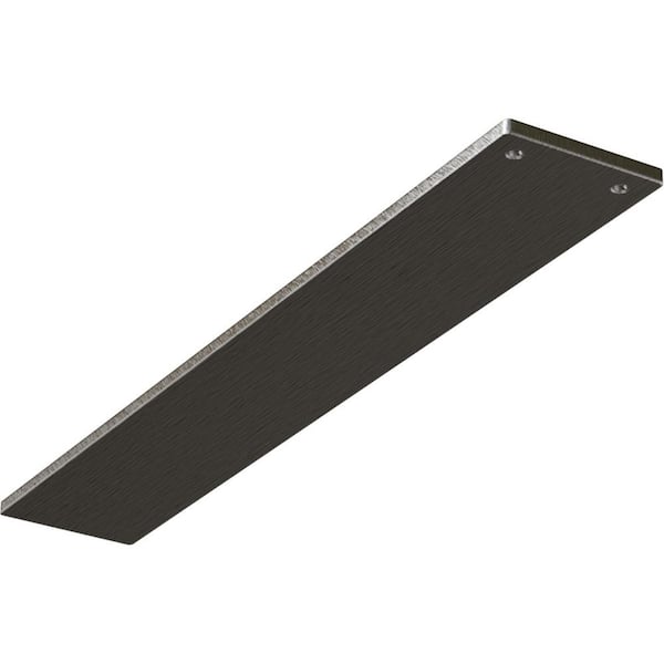 Ekena Millwork 18 in. x 3 in. x 1/4 in. Stainless Steel Unfinished Metal Logan Bracket