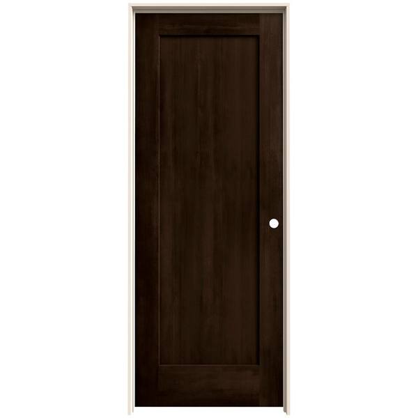 JELD-WEN 30 in. x 80 in. Madison Espresso Stain Left-Hand Molded Composite Single Prehung Interior Door