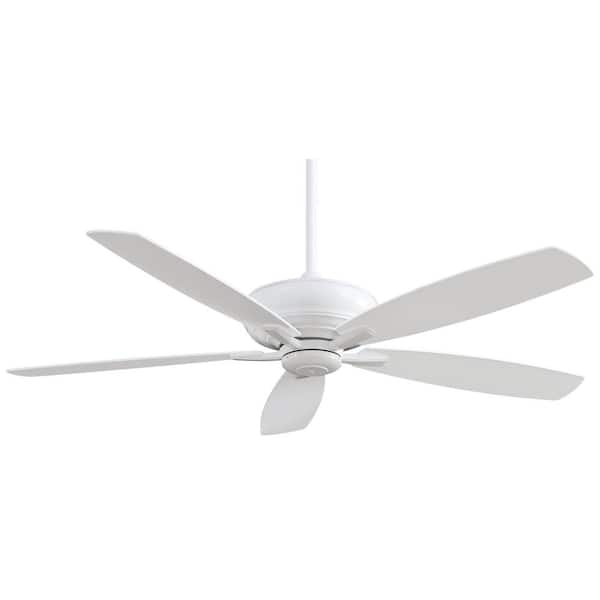 MINKA-AIRE Kola-XL 60 in. Indoor White Ceiling Fan with Remote Control ...