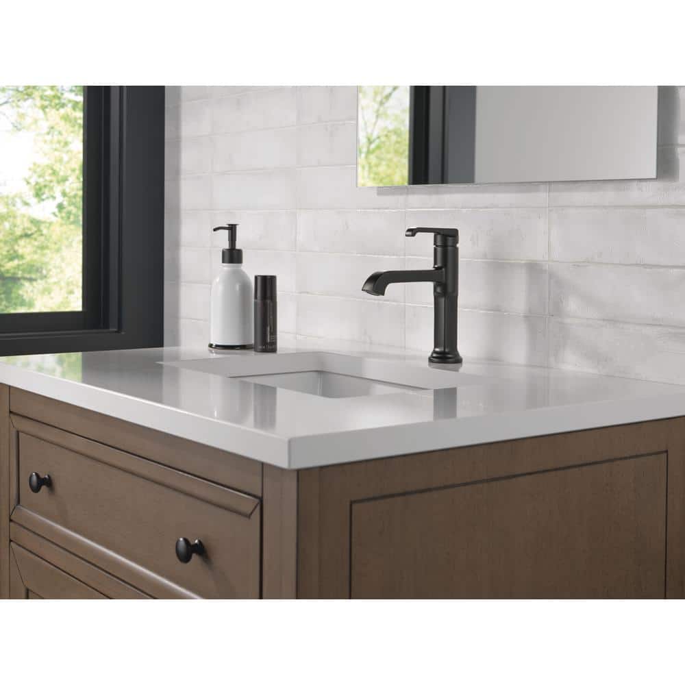 Tetra Matte Black Single Handle Bathroom Faucet