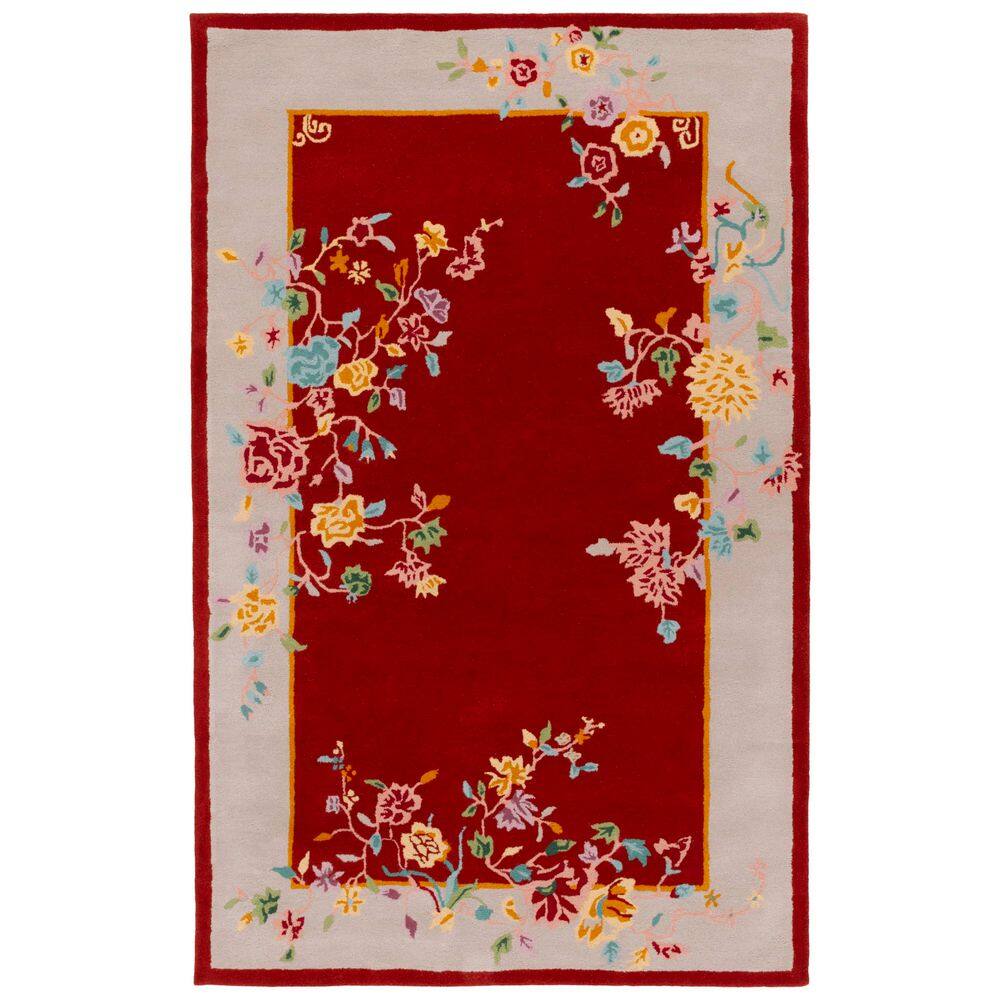 Metro 3 ft. x 5 ft. Rust/Beige Floral Border Ornate Area Rug price history on PriceWatchPro