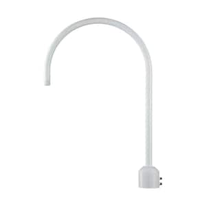 One Light 26 in. White Post Adapter
