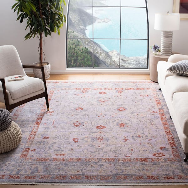 Hellenic 10 ft. x 13 ft. Ivory/Rust Distressed Oriental Area Rug