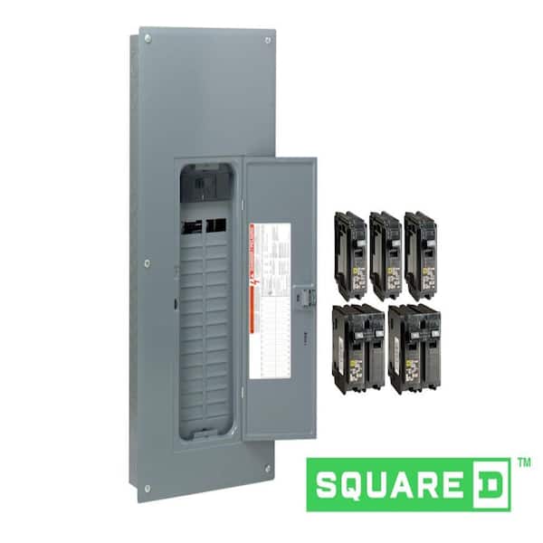 Square D HOM3060M200PCVP Homeline 200 Amp 30-Space 60-Circuit Indoor Main Breaker Plug-On Neutral Load Center with Cover(HOM3060M200PCVP) - 2