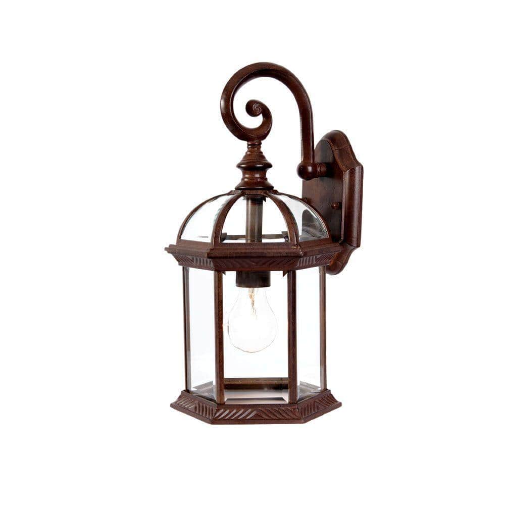 Dover Collection 1-Light Burled Walnut Outdoor Wall Lantern Sconce price history on PriceWatchPro