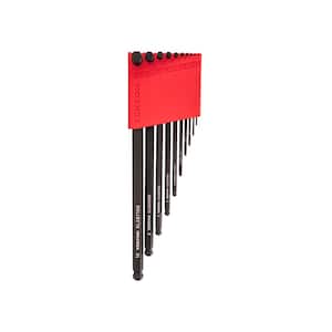 Short Arm Ball End Hex L- Key Set with Holder, 10-Piece (1.3 mm to 10 mm)