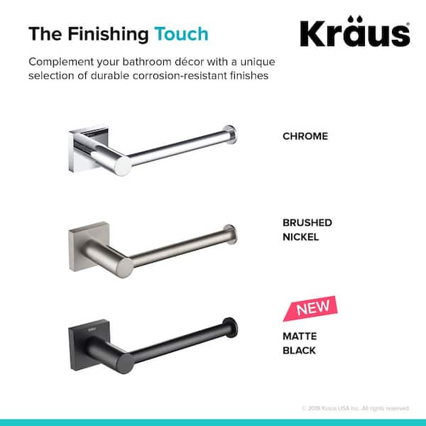 Kraus KEA-17729MB Ventus Bathroom Toilet Paper Holder, Matte Black