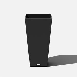 Midland 30 in. Black Plastic Tall Square Planter