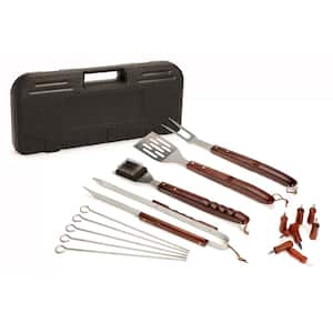 18-Piece Wooden Handle Grill Set