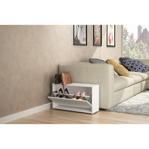 Polifurniture Compact Kitchen Storage Cabinet, White Polifurniture Compact Kitchen Storage Cabinet, White