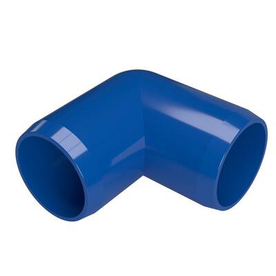 1/2 in. Furniture Grade PVC 90-Degree Elbow in Blue (10-Pack)