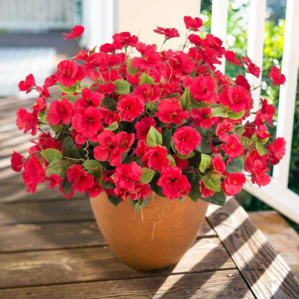 16.3 in. Red Indoor/Outdoor Artificial Hibiscus CJCT54SZ2Y - The