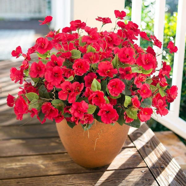 16.3 in. Red Indoor/Outdoor Artificial Hibiscus CJCT54SZ2Y - The