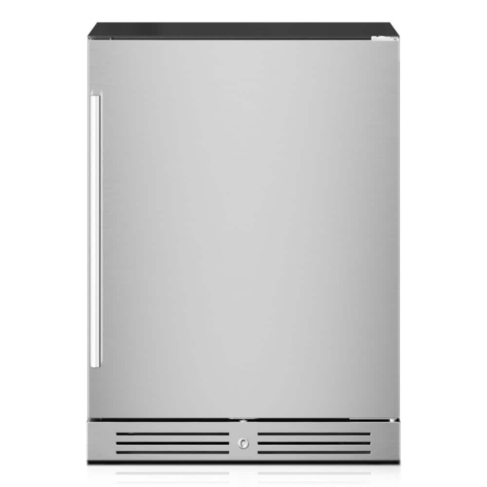 23.4 in. 140-Can Built-In/Freestanding Beverage Refrigerator, Indoor/Outdoor Fridge Cooler with Adjustable Shelves