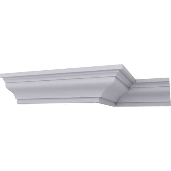 Ekena Millwork SAMPLE - 12-5/8 in. x 12 in. x 10-5/8 in. Polyurethane Large Milton Smooth Crown Moulding