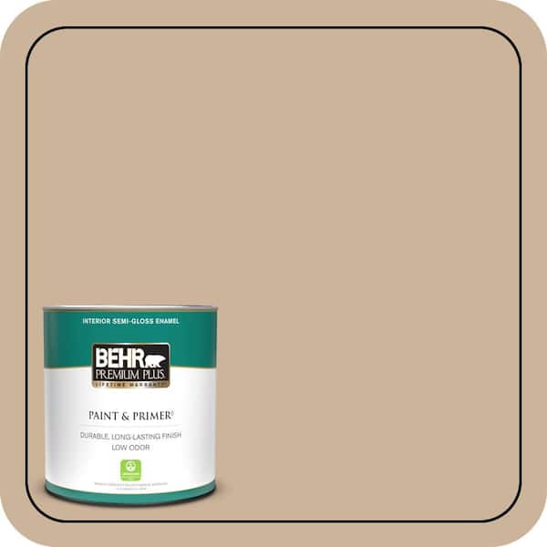 BEHR PREMIUM PLUS 1 qt. #T17-03 Sepia Filter Semi-Gloss Enamel Low Odor Interior Paint & Primer