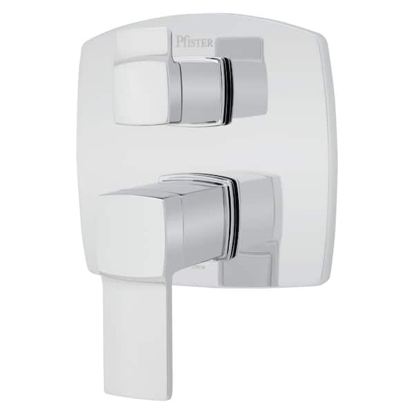 Pfister Deckard 2-Handle Stacked Diverter Valve Trim Kit in Polished Chrome (Valve Not Included)