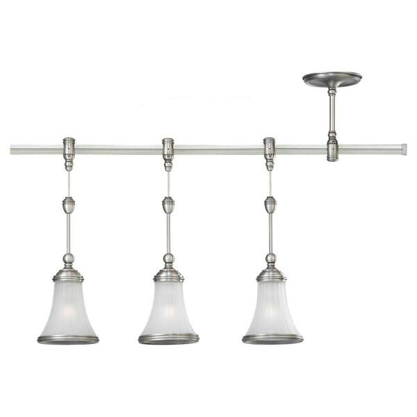 Generation Lighting Ambiance Transitions 3-Light Antique Brushed Nickel and Satin Etched Pendant Track Lighting Kit