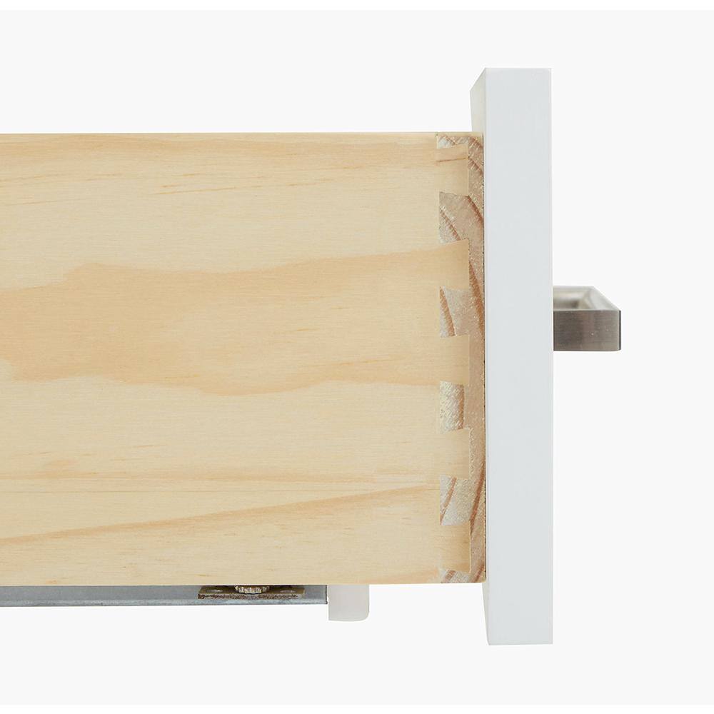 Cambridge 54'' White Wood Single Sink Vanity with Carrara Marble Top