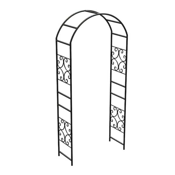 Unbranded Panacea 90 in. Tall Steel Scroll Arbor