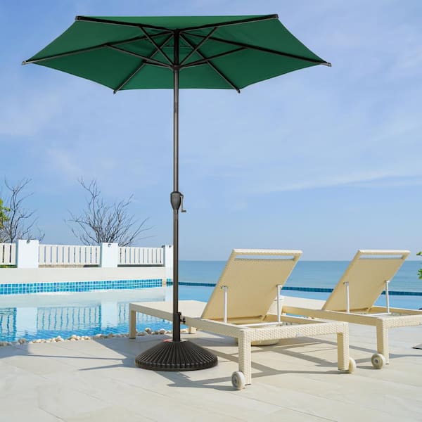 11 ft patio umbrella base LAUSAINT HOME 11 ft. Aluminum Cantilever Patio Umbrella in Champagne