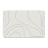 Vsmile 15.4 in. x 23.6 in. Stone Bath Mat, Diatomaceous Earth Bathroom Mat, Quick Drying Bathroom Floor Mat, Light Gray VS-FM002M